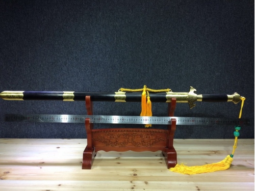 铜雕牡丹剑-608